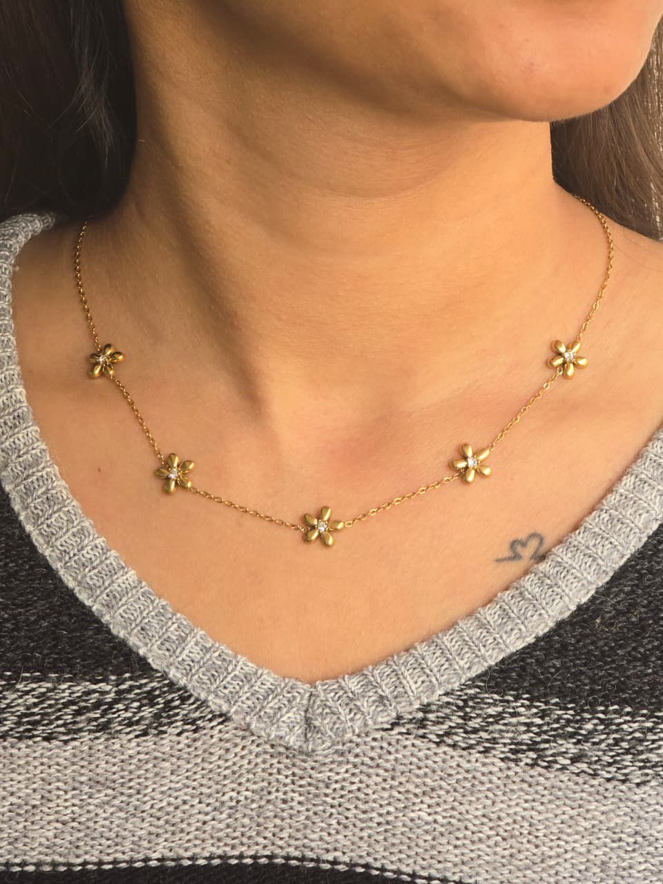Multiple Flower Neckpiece
